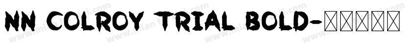 nn colroy trial bold字体转换